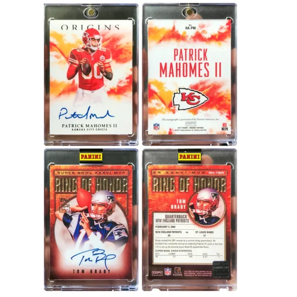 Panini Tom Brady Mahomes NFL fútbol DIY colección de firmas láser ladrillos de cartas niño cumpleaños regalo de Navidad HOMEMADE